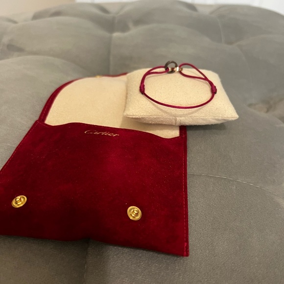 Cartier Love Bracelet 18k Rose Gold & Diamonds Adjustable Cord Bracelet - Picture 6 of 14